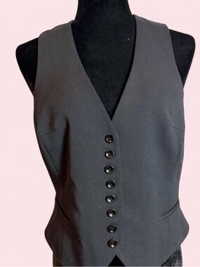 Black Waistcoat with Buttons